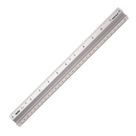Helix Metal Safety Rulers 30cm, pack of 10 units