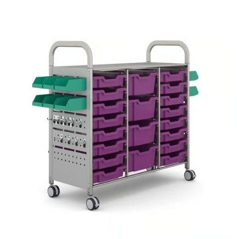 Callero STEAM Treble Trolley 16 Shallow & 4 Deep Trays