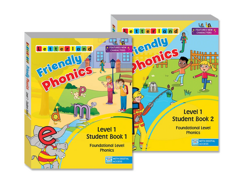 Friendly Phonics - Level 1 - Student Books (Set of 2)