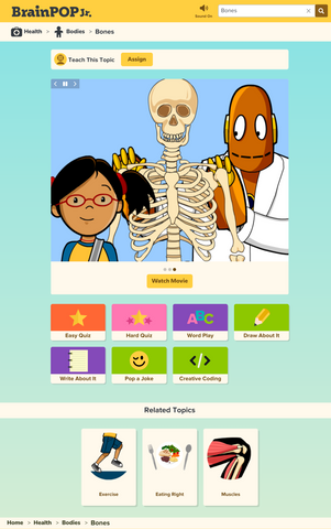 Body and Health @ BrainPOP Jr.