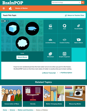 Chemistry @BrainPOP.com