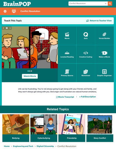 Social Emotional Learning (SEL) @BrainPOP.com