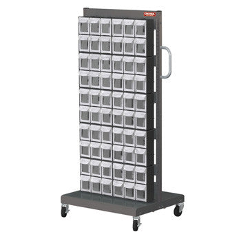 Mobile Cart with Flip out bins - single sided (60 bins)