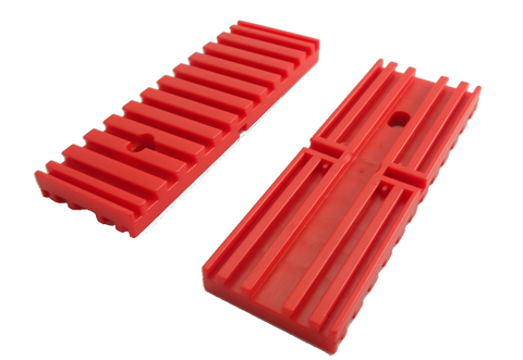 Base plate 30 x 90, red/ yellow/ silver