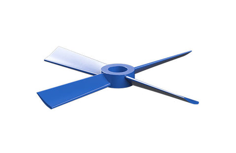 4-blade propeller, blue