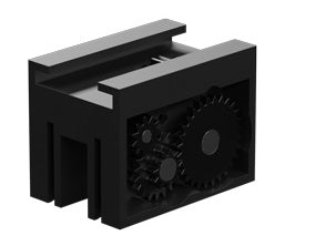 Motor rack gearbox m=0.5, black