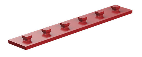 Mounting plate 15 x 90, red/ yellow/ silver