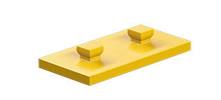 Mounting plate 15 x 30, red/ yellow/ green