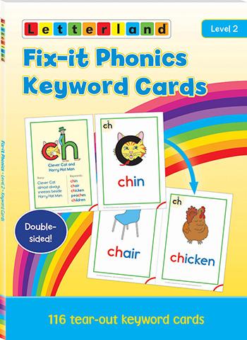 Level 2 Fix-it Phonics Keyword Cards (2nd Edition) - 2 books version, new August 2022