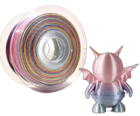 Silky Shiny Rainbow PLA filament 1.75 mm, 1 kg