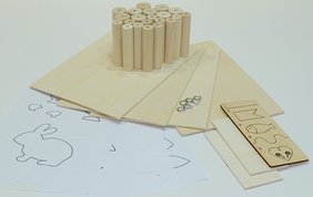 Material pack wood sawing + turning