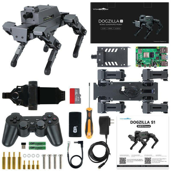 Yahboom 12DOF DOGZILLA S1 or S2 Quadruped Bionic Robot Dog for Raspberry Pi 5