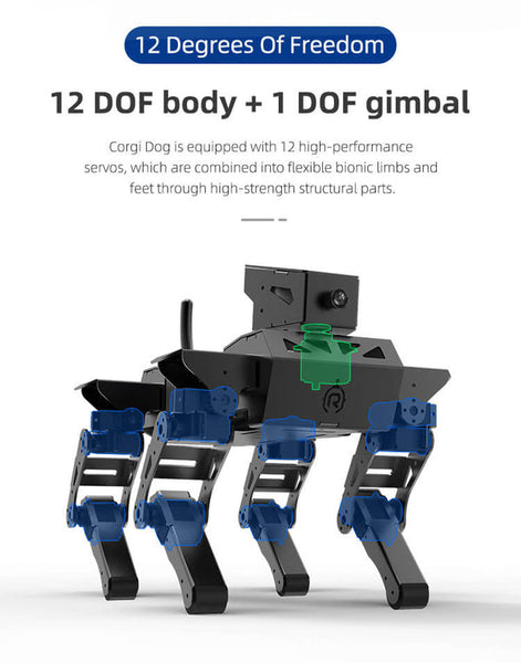 Corgi Intelligent Quadruped Bionic Robot Dog (ESP32 ,12 DOF) – ETC ...