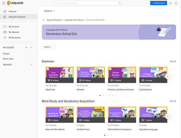 Edpuzzle Pro - interactive video lessons
