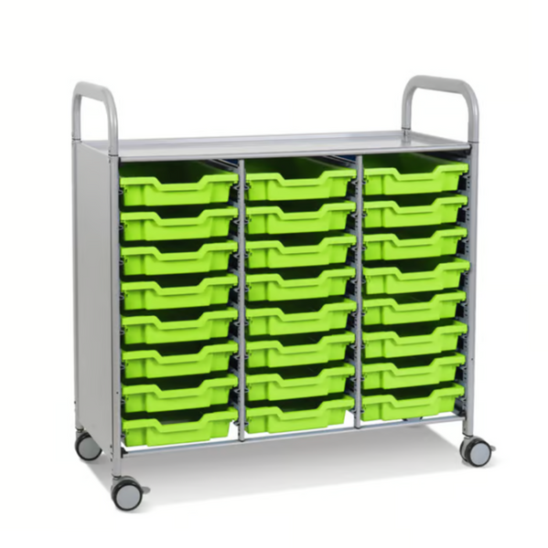 Callero Plus Treble Trolley 24 Shallow Trays