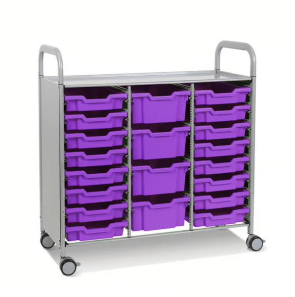 Callero Plus Treble Trolley 16 Shallow & 4 Deep Trays