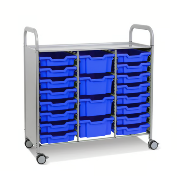 Callero Plus Treble Trolley 16 Shallow & 4 Deep Trays