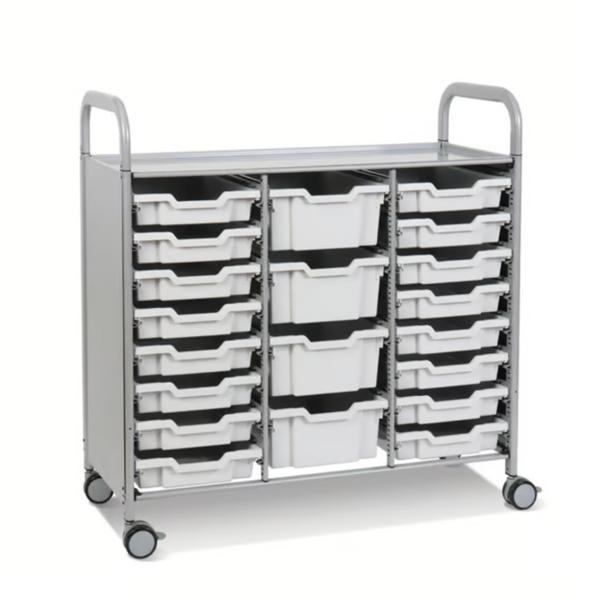 Callero Plus Treble Trolley 16 Shallow & 4 Deep Trays