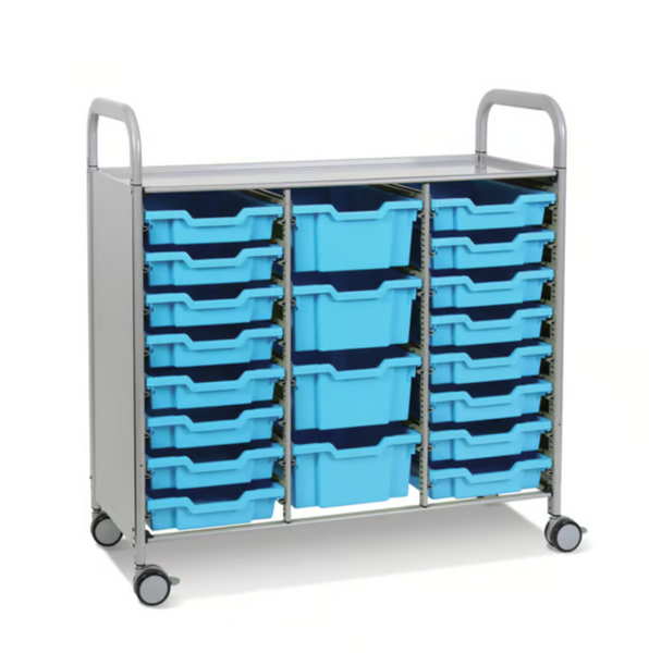 Callero Plus Treble Trolley 16 Shallow & 4 Deep Trays