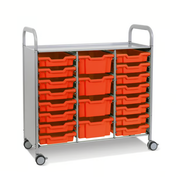 Callero Plus Treble Trolley 16 Shallow & 4 Deep Trays