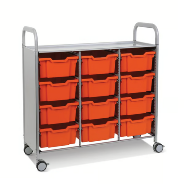 Callero Plus Treble Trolley 12 Deep Trays