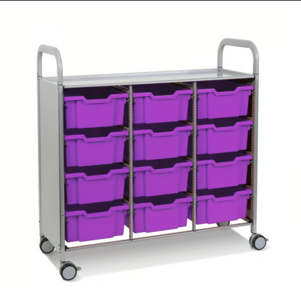 Callero Plus Treble Trolley 12 Deep Trays