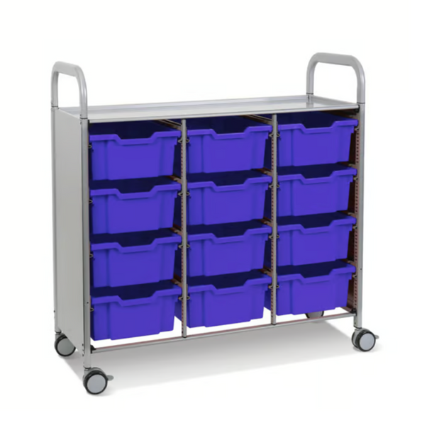 Callero Plus Treble Trolley 12 Deep Trays