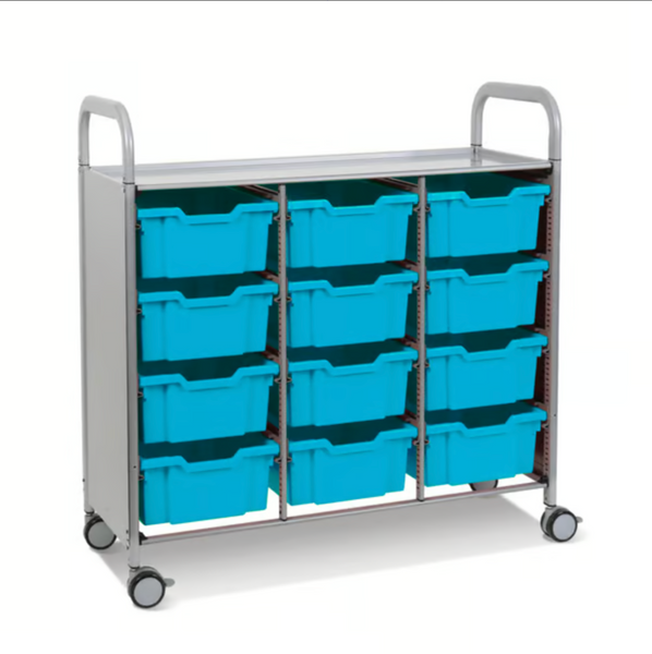 Callero Plus Treble Trolley 12 Deep Trays