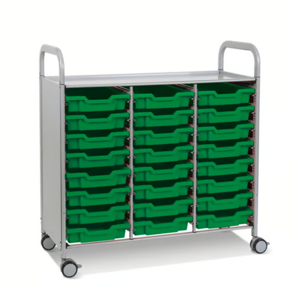 Callero Plus Treble Trolley 24 Shallow Trays