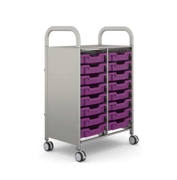 Callero Plus Double Trolley 16 Shallow Trays