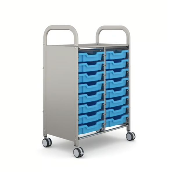 Callero Plus Double Trolley 16 Shallow Trays
