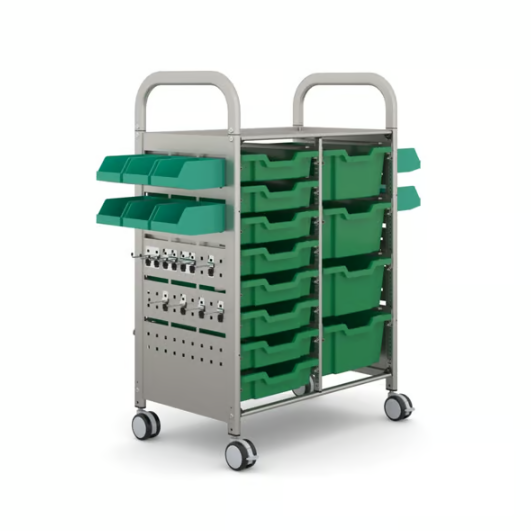 Callero STEAM Double Trolley 8 Shallow & 4 Deep Trays