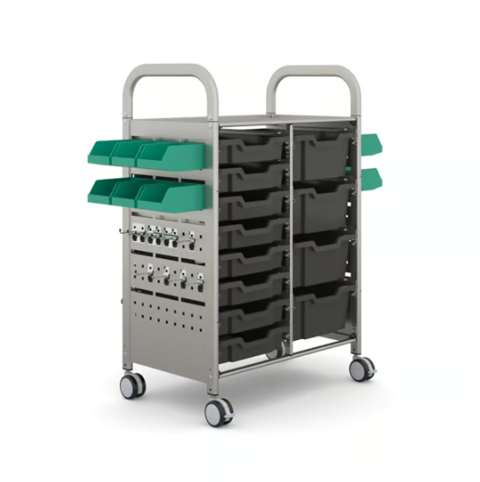 Callero STEAM Double Trolley 8 Shallow & 4 Deep Trays