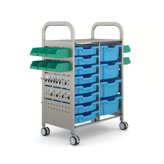 Callero STEAM Double Trolley 8 Shallow & 4 Deep Trays