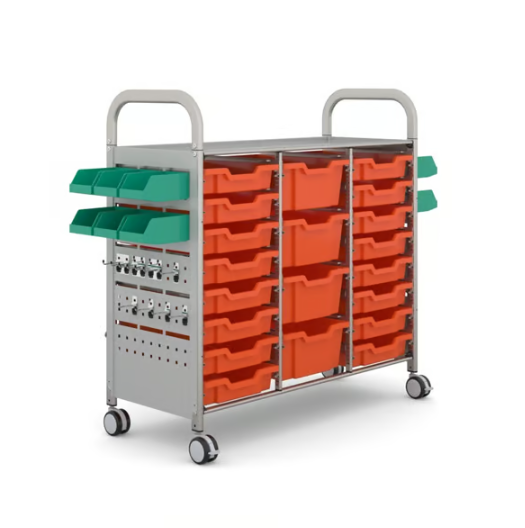 Callero STEAM Treble Trolley 16 Shallow & 4 Deep Trays