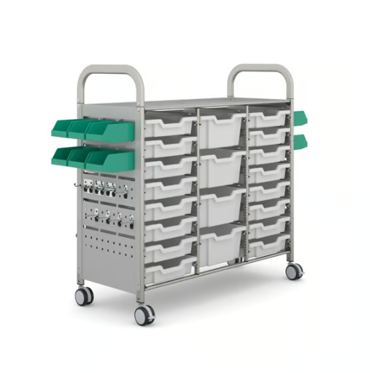 Callero STEAM Treble Trolley 16 Shallow & 4 Deep Trays