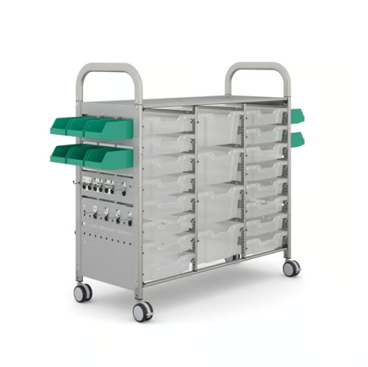 Callero STEAM Treble Trolley 16 Shallow & 4 Deep Trays