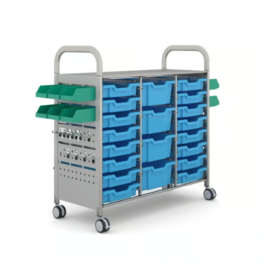 Callero STEAM Treble Trolley 16 Shallow & 4 Deep Trays