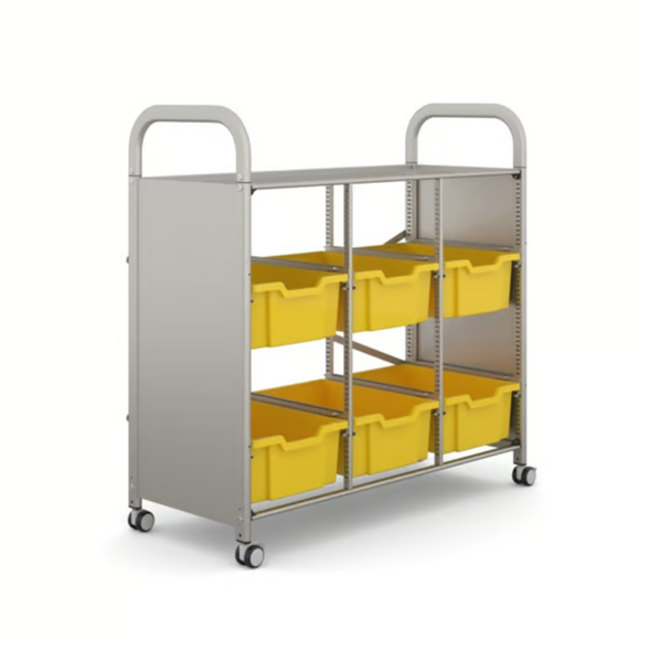 Callero library Trolley 6 Deep Trays