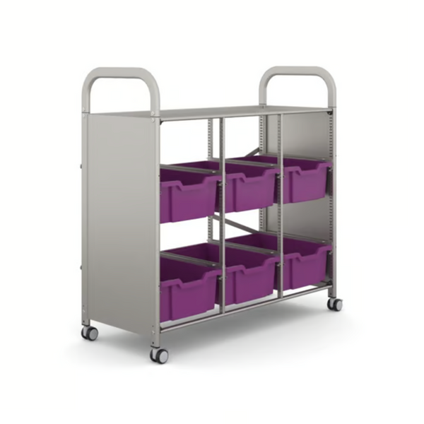 Callero library Trolley 6 Deep Trays