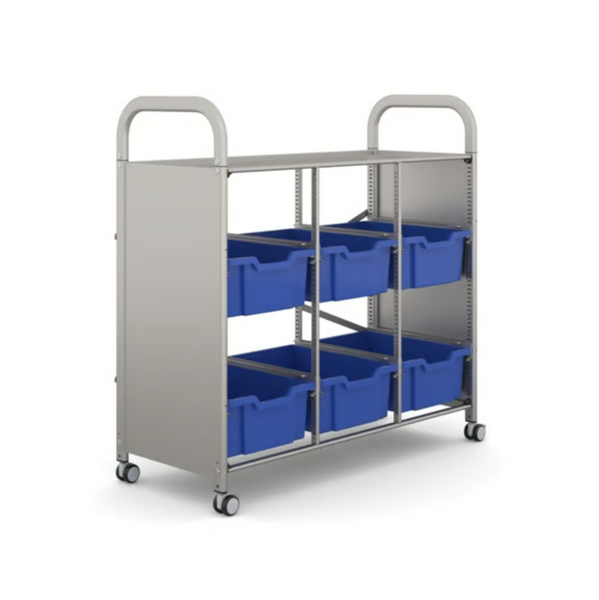 Callero library Trolley 6 Deep Trays