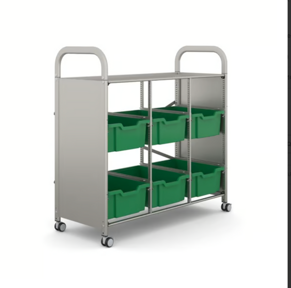 Callero library Trolley 6 Deep Trays