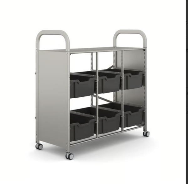 Callero library Trolley 6 Deep Trays