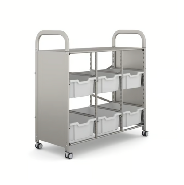 Callero library Trolley 6 Deep Trays
