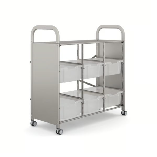 Callero library Trolley 6 Deep Trays