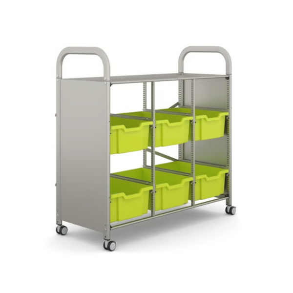 Callero library Trolley 6 Deep Trays