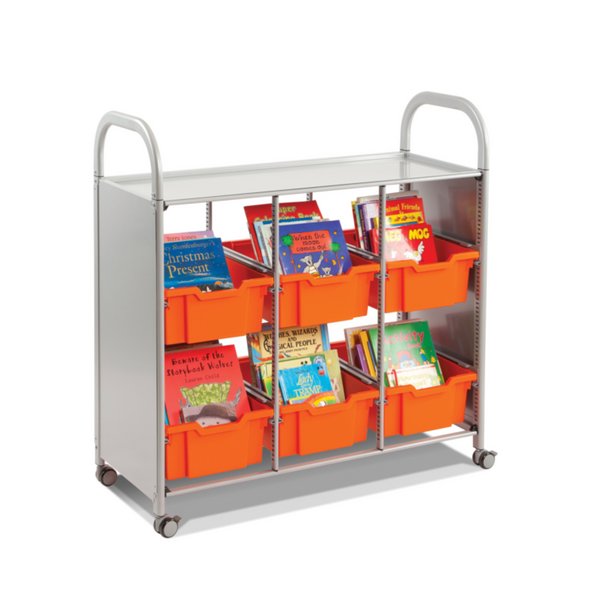 Callero library Trolley 6 Deep Trays