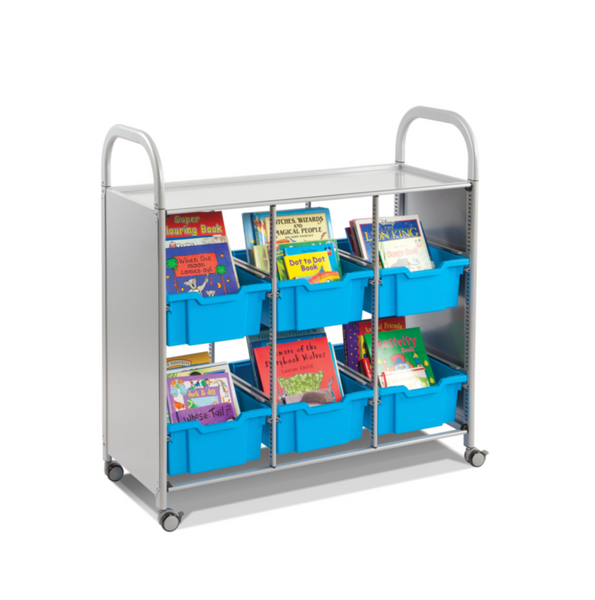 Callero library Trolley 6 Deep Trays