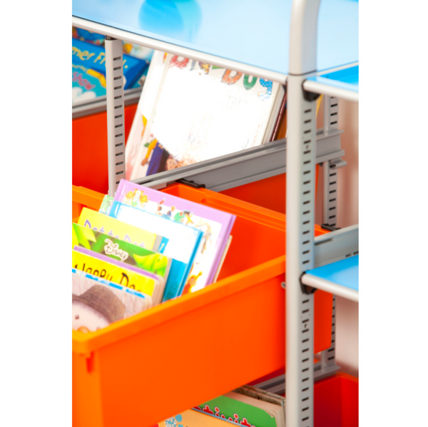 Callero library Trolley 6 Deep Trays