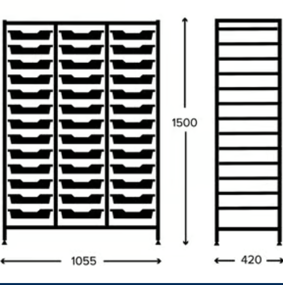 Science Mid Treble Frame 39 Shallow Trays
